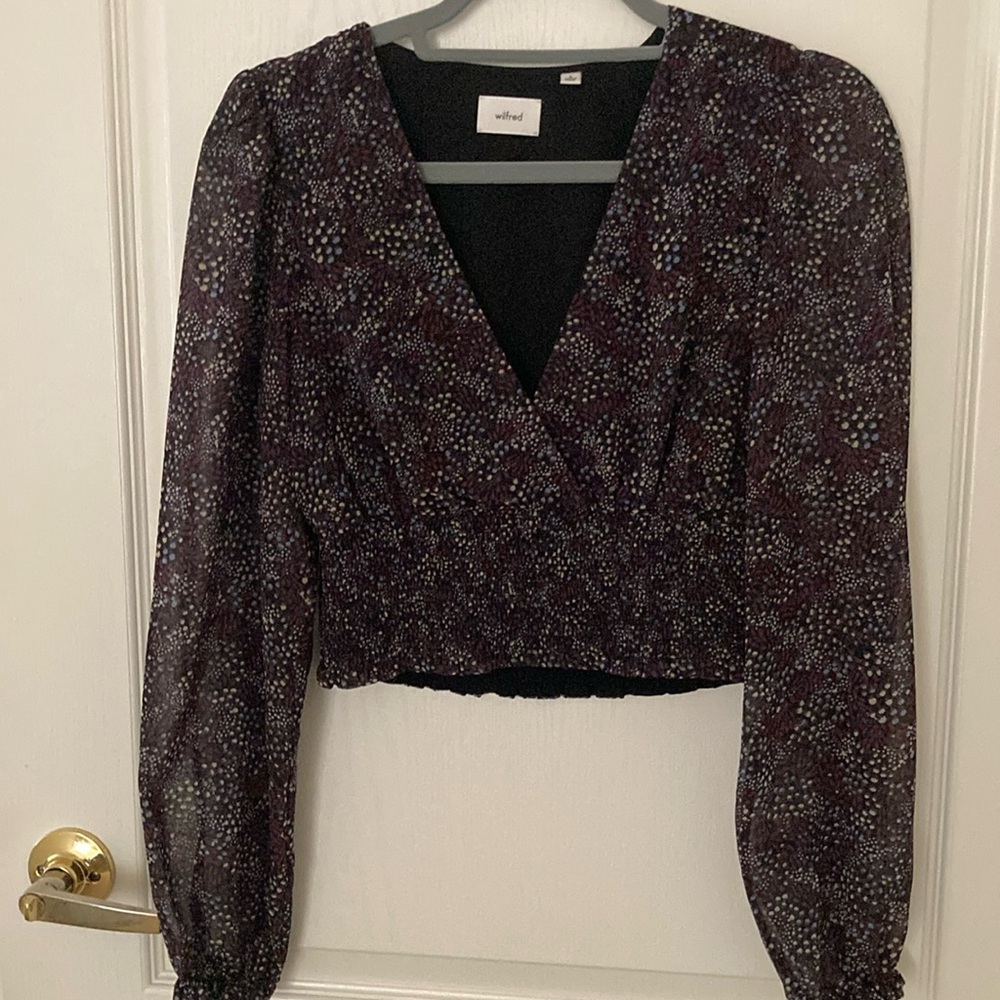 Aritzia Wilfred wistful Blouse with Long Sleeves